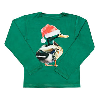 Belle Cher Merry Quackmas Mallard Long Sleeve Tee in green