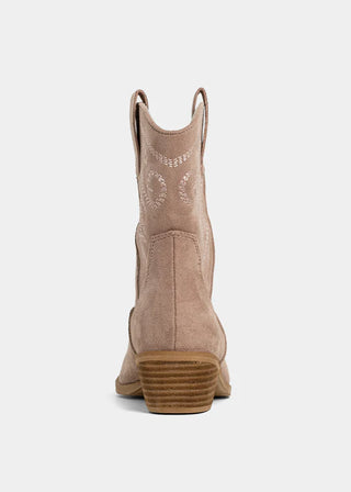 Kids Zahara Mini Western Boots - Rose Suede