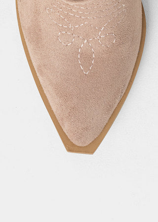 Kids Zahara Mini Western Boots - Rose Suede
