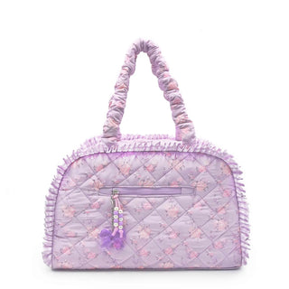 Quilted Floral Printed Medium Duffle Bag