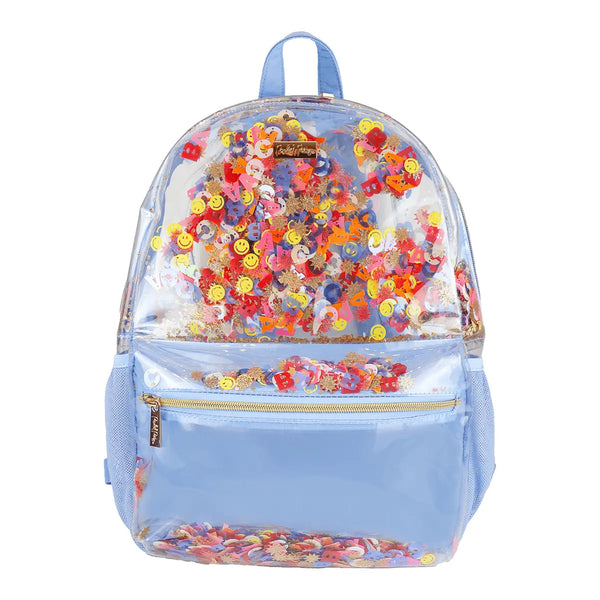 Packed Party Little Letters Clear Confetti Backpack