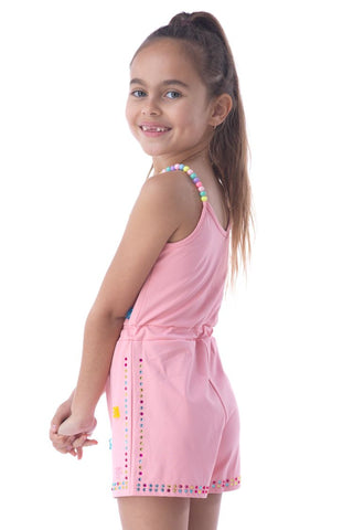 Rockwilde Pink Addis Gummy Teddy Bear Romper