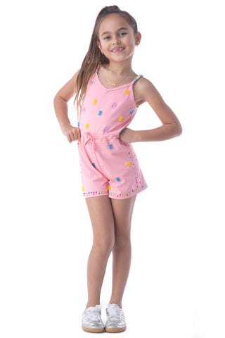 Rockwilde Pink Addis Gummy Teddy Bear Romper