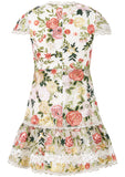 Marlo Kids Allure Floral Embroidered Mini Dress