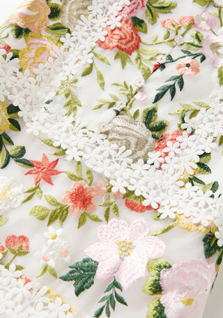 Marlo Kids Allure Floral Embroidered Mini Dress