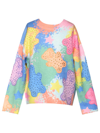 Gummy Bear Printed Sweater - Blue Multi