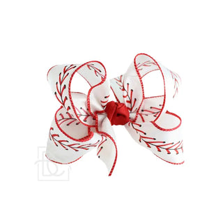 BC XL 5.5" Bow on Alligator Clip - Baseball
