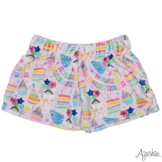 Birthday Collage Fuzzy Shorts