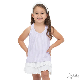 Azarhia Tank Top - Lavender Stripes