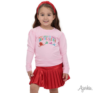Azarhia Mini Pleated Skort - Red Shimmmer