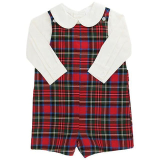 Bailey Boys Wales Red Tartan Plaid John John Short with Tab