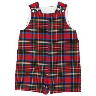 Bailey Boys Wales Red Tartan Plaid John John Short with Tab