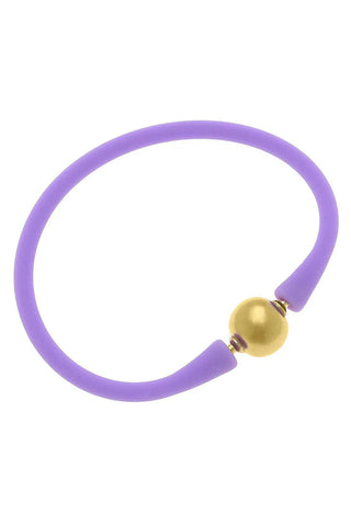 Bali 24K Gold Plated Ball Bead Silicone Children's Bracelet