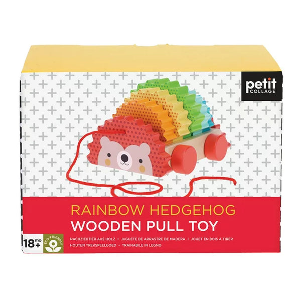 Wooden Rainbow Hedgehog Pull Toy