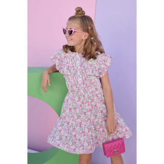 Bisby Rodeo Dress - Pink Bloomsbury Blossoms
