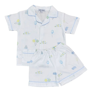 Sweet Dreams Happy Birthday Print Short Pajamas - Boy