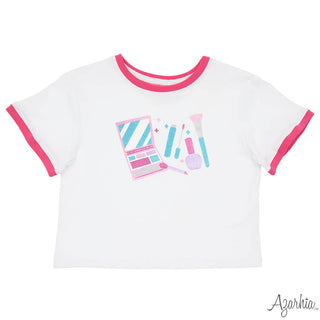 Azarhia Ringer Boxy Tee- Glitter Make Up