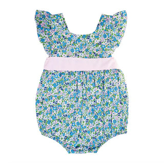 Sweet Dreams Blue/Pink Floral Bow Back Bubble