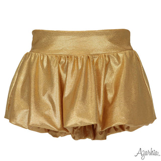Azarhia Gold Shimmer Bubble Skort