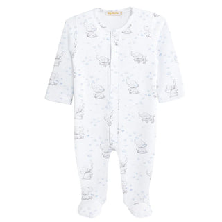 Baby Club Chic Bubbly Elephant Blue Footie