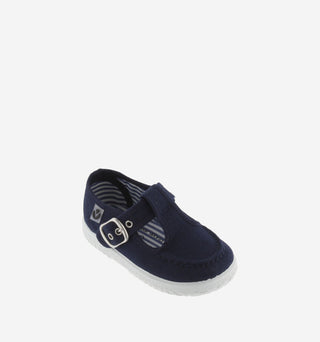 Victoria Ojala Buckle Canvas Sandal - Marino