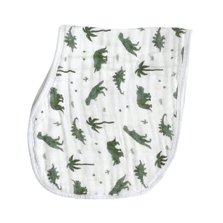 Dear Perli 2-in-1 Burp Cloth & Bib - Dino Snores