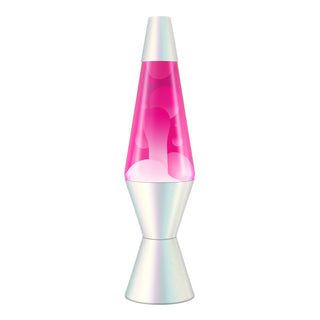 14.5" Lava Lamp - Opalescent Glossy Pearl - Pink/White