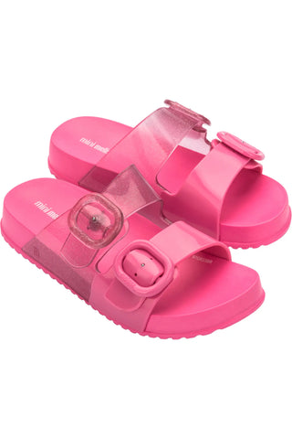 Mini Melissa Cozy Slide Kids -  Pink/Glitter