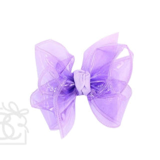 BC Med/Lrg 4" Waterproof Bow on Alligator Clip - Light Orchid