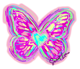 White Butterfly Custom Art Tee