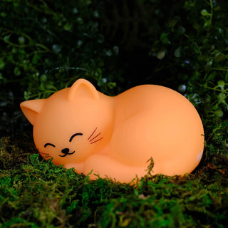 Mushi Ambient Cat Night Light, orange sleeping cat, additional view