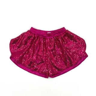 Blended Spirit Butterfly Shorts - Hot Pink Sequin
