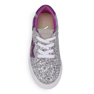 Yosi Samra Sneaker-Miss Harper Silver Glitter/Purple