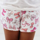 Macaron & Me Pink Bows Plush Shorts