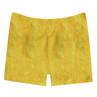 Azarhia Metallic Shimmer Biker Shorts - Gold