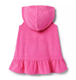 Janie + Jack Pink Hooded Terry Swim Cover-Up