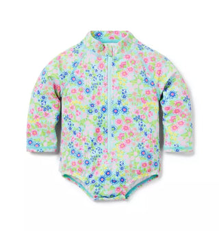 Janie + Jack Floral RashGuard 1Pc Swimsuit