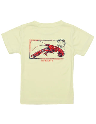 Properly Tied Yellow Performance SS Tee - Crawfish Season