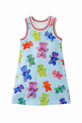 Hannah Banana Gummy Bear Print A-Line Dress
