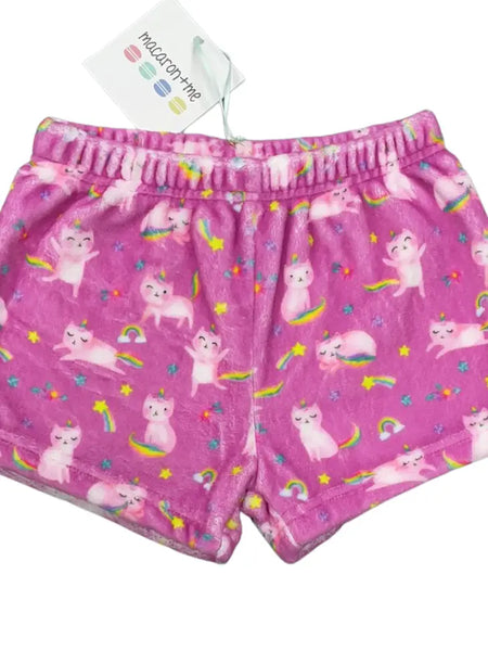 Macaron & Me Unicorn Kitty Plush Shorts