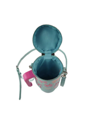 Bewaltz Take A Sip Water Cup - Elegant Bows Tiffany Blue Crossbody