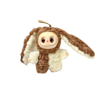 Fluffy Big Eared Bunny Vinyl Monster Doll Keychain