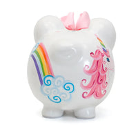 Ceramic Piggy Bank - Unicorns & Rainbows