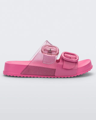 Mini Melissa Cozy Slide Kids -  Pink/Glitter