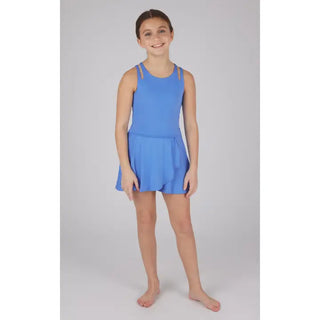 Granada Sky Cut Out Tank Top, Skort and Scrunchie 3Pc Athletic Set