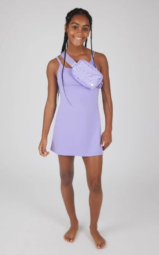 Girls Lux Tennis Dress and Fanny Bag - Lavender