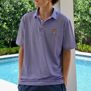 Kids Purple Striped Dri Fit Sailor Mike Polo (Officially Licensed)