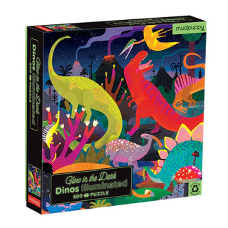 Glow in the Dark Dinos 500Pc Illuminated Puzzle