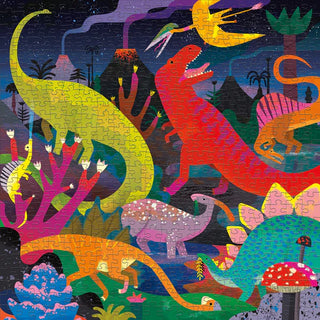 Glow in the Dark Dinos 500Pc Illuminated Puzzle