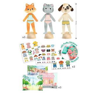 Djeco LPA Bonjour Paris Collage Magnetic Dolls